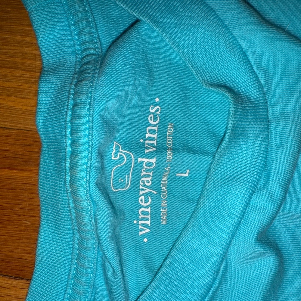 Vineyard Vines Teal Crew Neck Tee - Picture 4 of 5